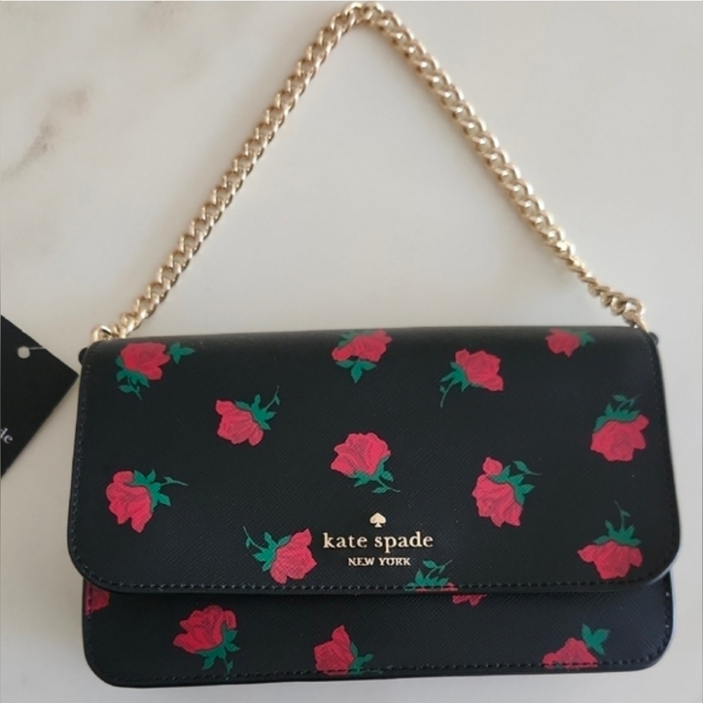 Kate Spade Small Madison Ditsy Rose 3 Way Crossbody Bag Plus Free Gift Bag!